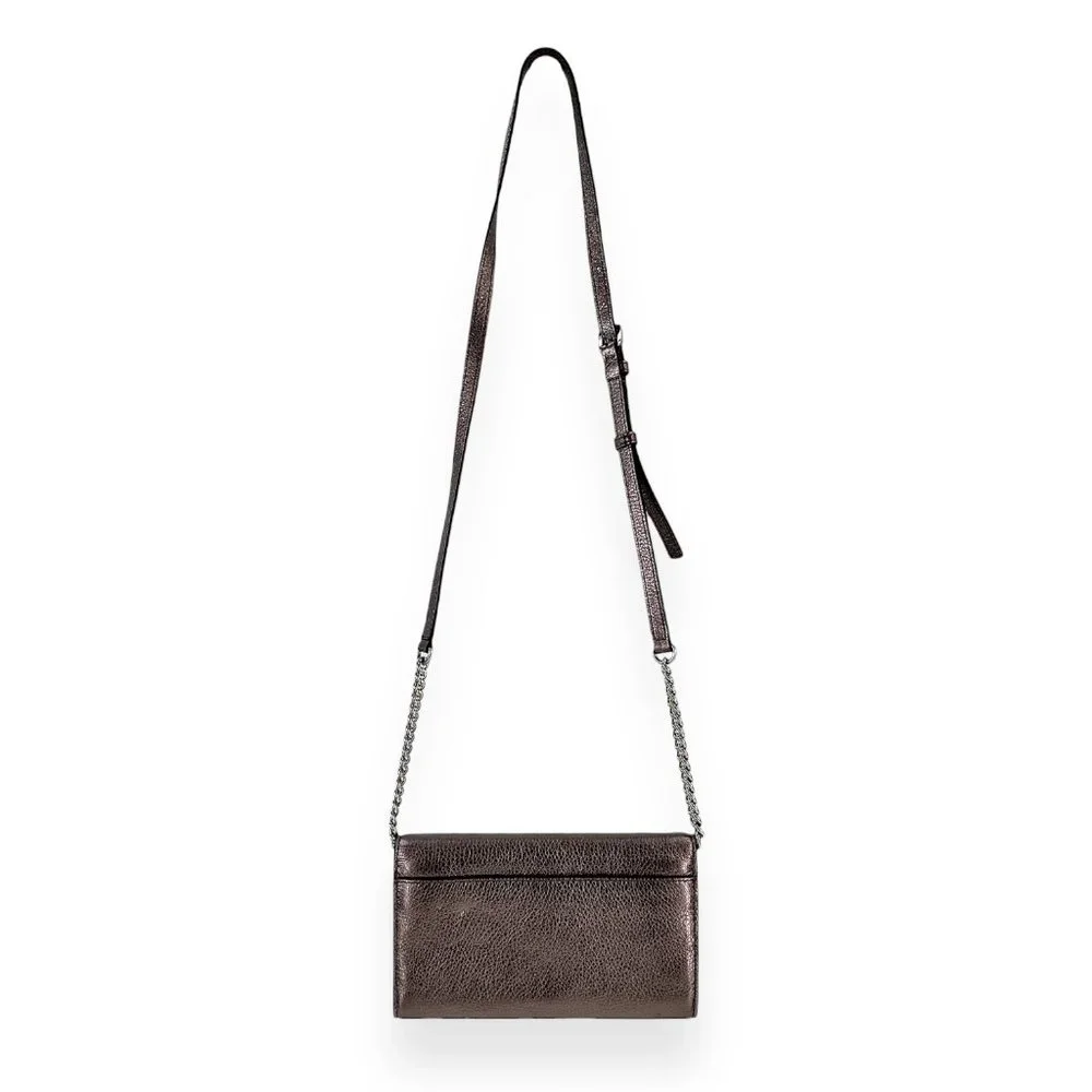 Michael Kors Metallic Gray Crossbody Bag